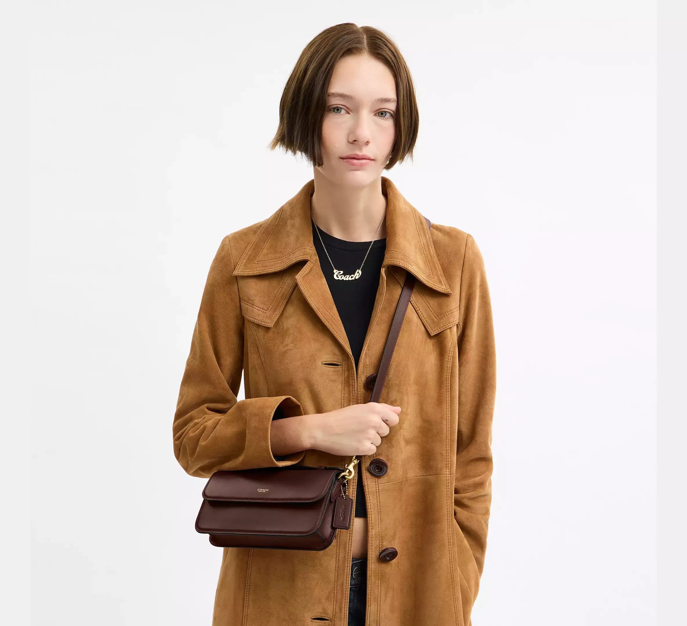 Coach Elora Top Handle Crossbody Bag SEZON - Brass/Maple - My Suti