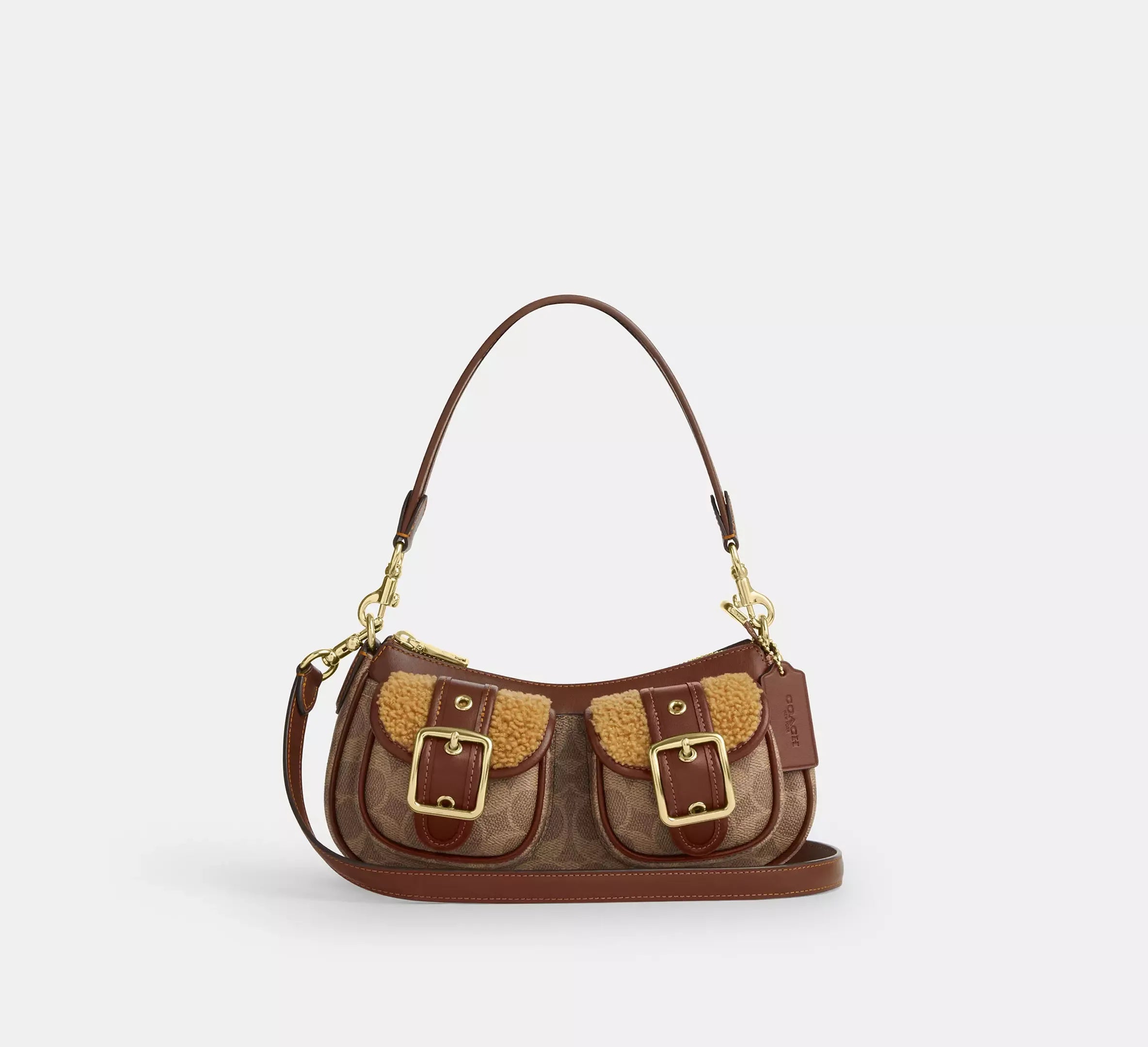 Coach Ashton Bag With Signature - Gold/Tan/Vintage Brown - My Suti