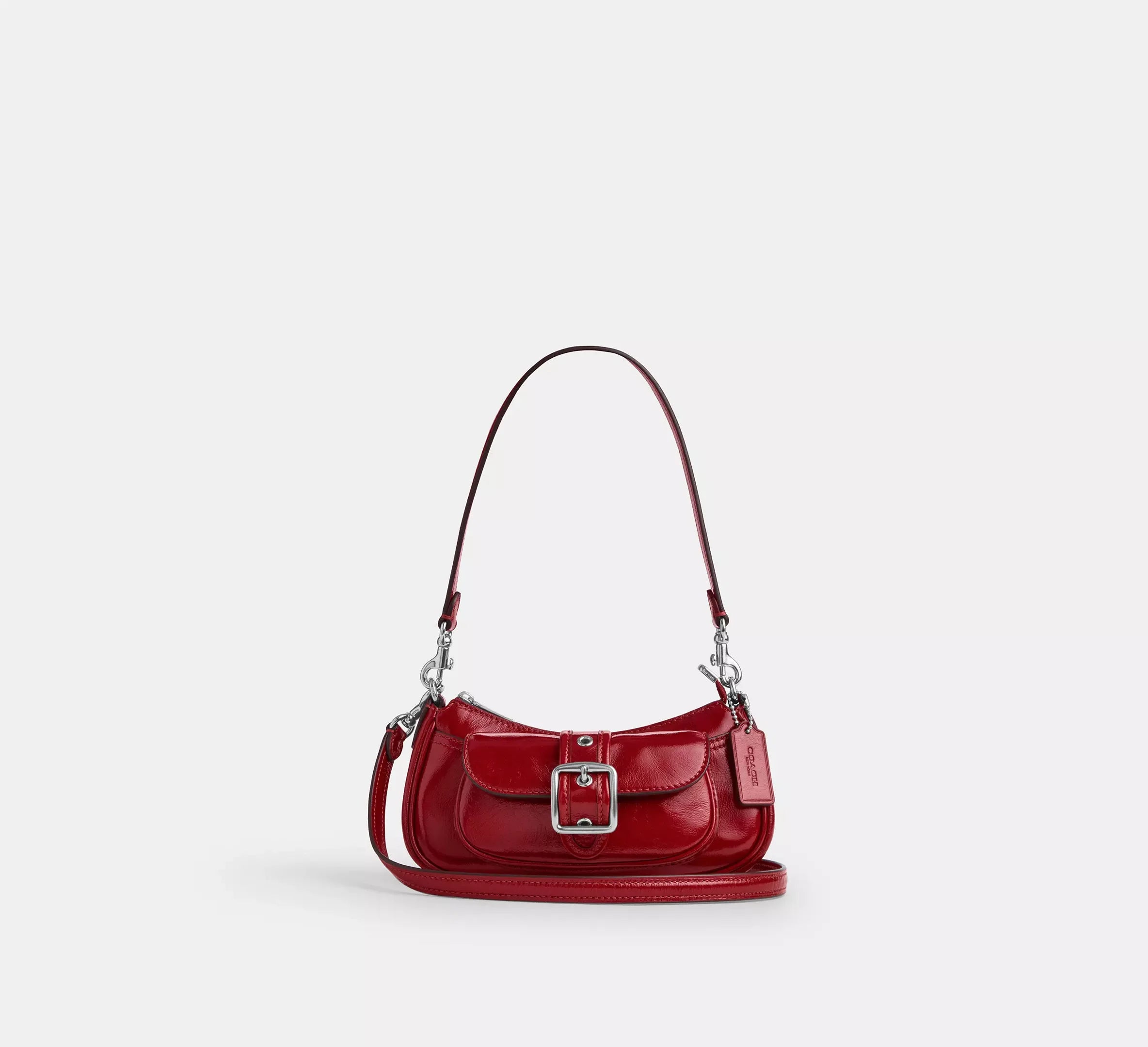 Coach Ashton Mini Shoulder Bag - Silver/Dark Cardinal - My Suti