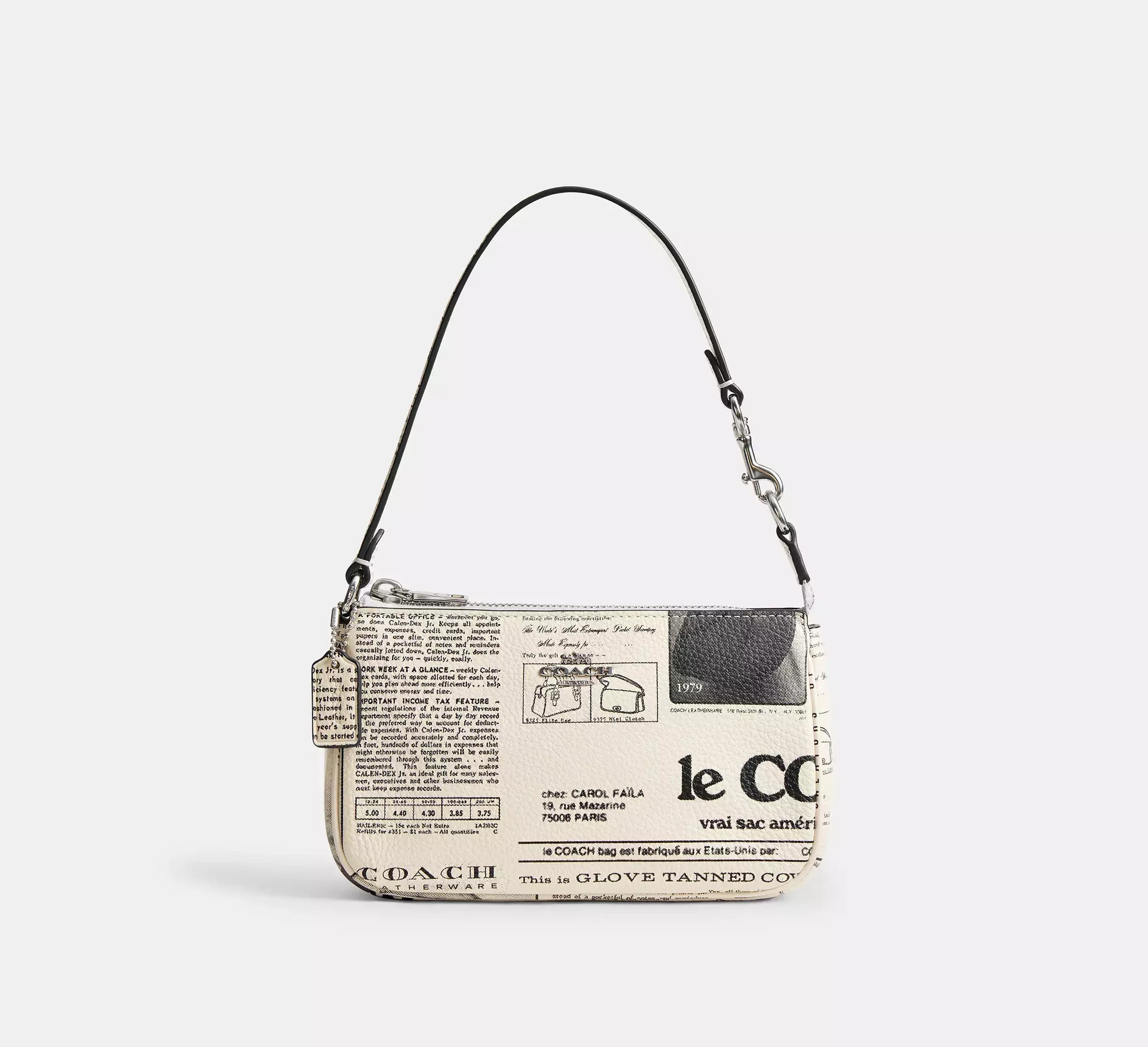 Coach Nolita 19 With Newspaper Print - Silver/Chalk Multi - My Suti