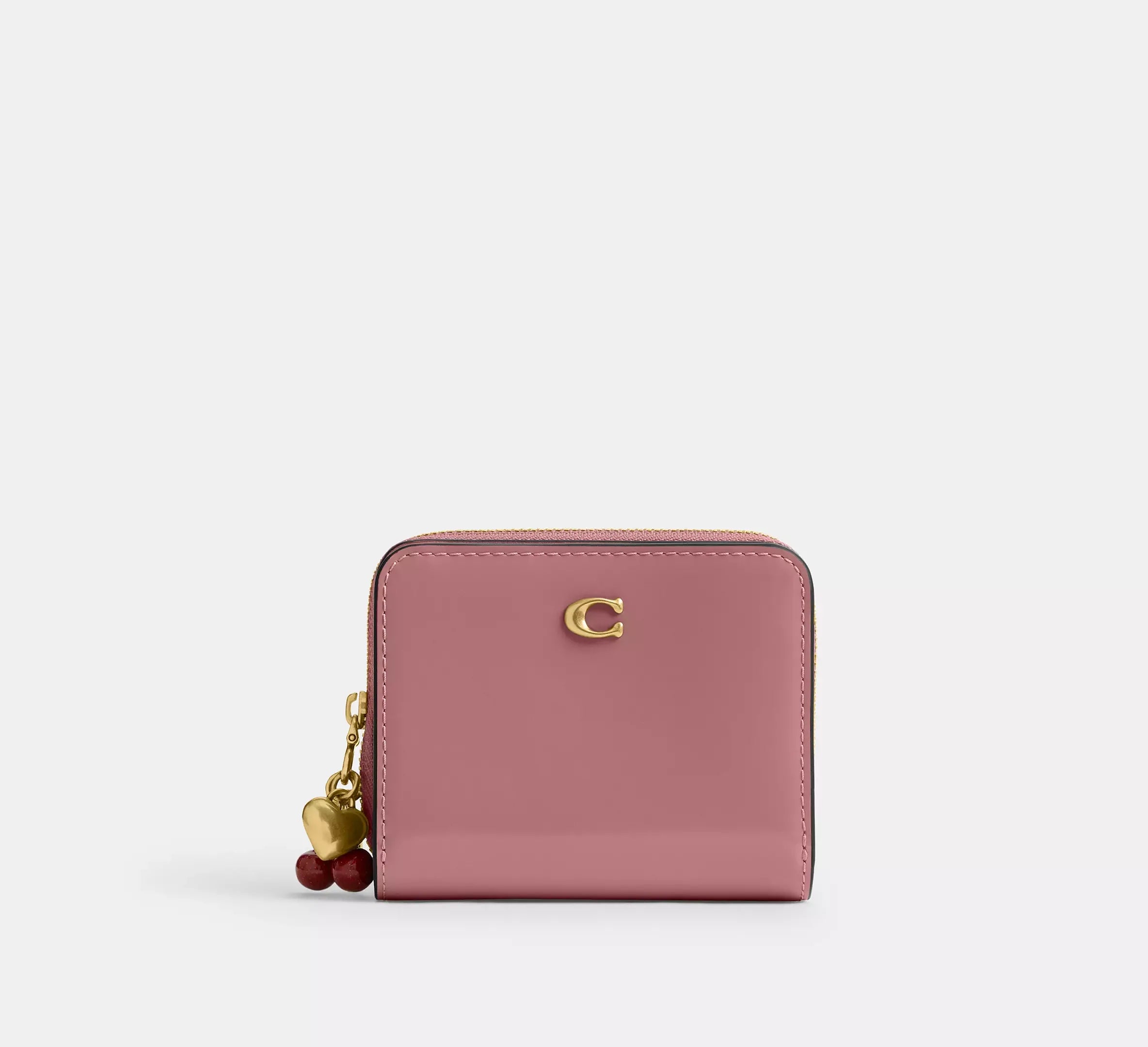 Coach Essential Billfold Wallet With Charms - Brass/Peony - My Suti