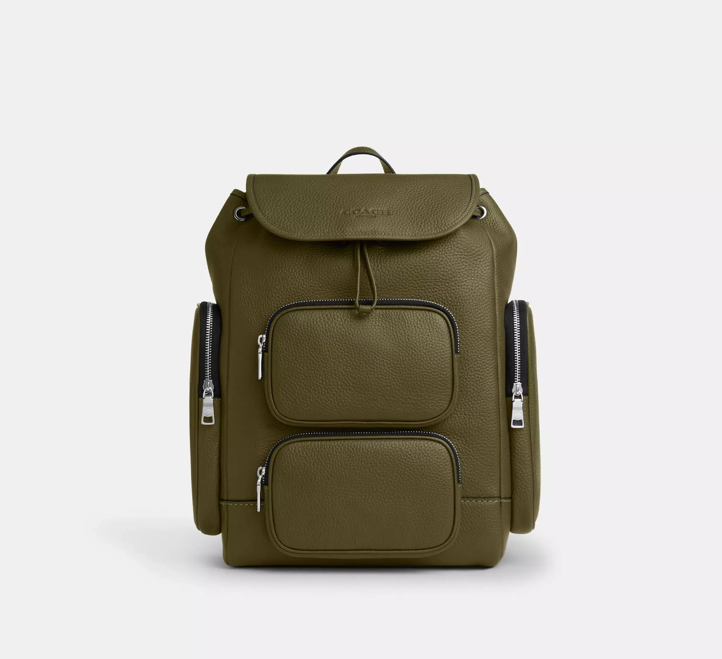Coach Finn Backpack Silver/Olive - My Suti