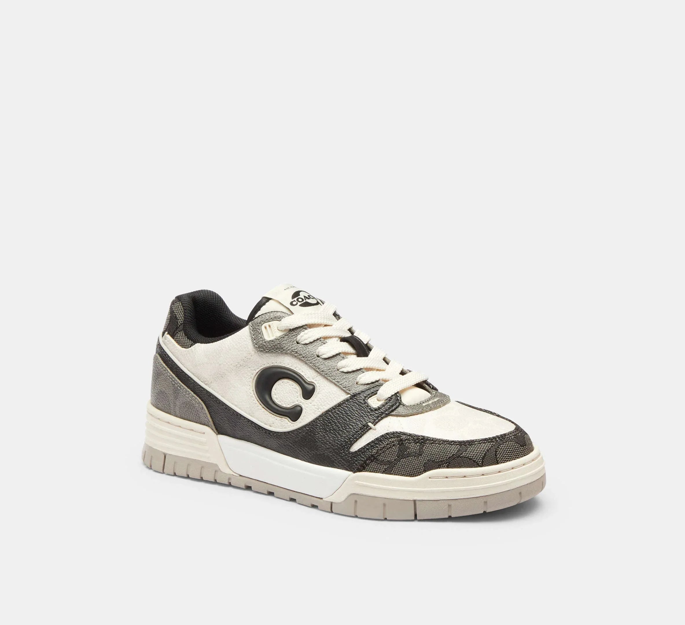Coach Women's Soho Sneaker In Mixed Signature - Black/Chalk - My Suti