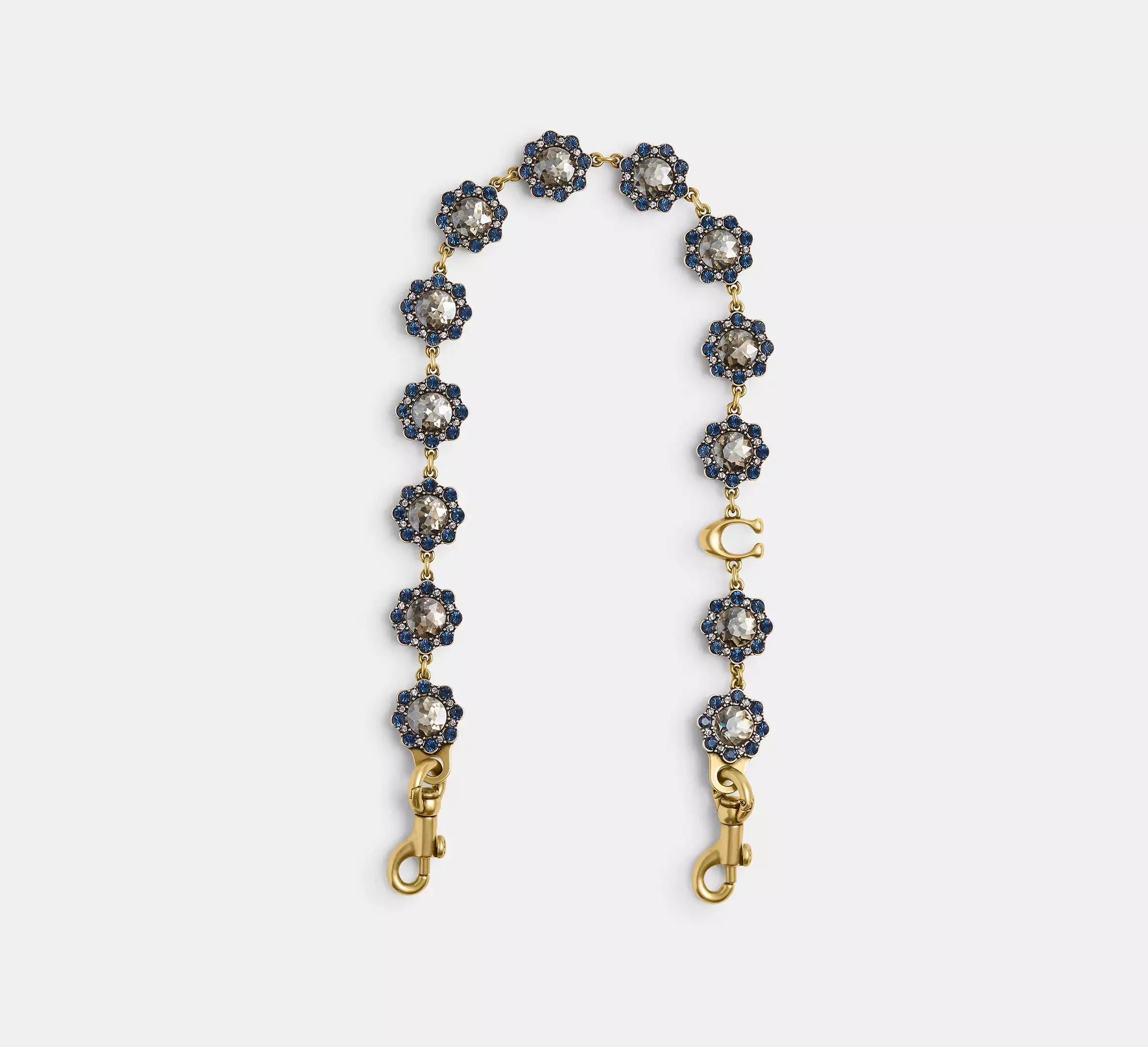 Coach Short Jewelry Chain Strap - Brass/Blue Multi - My Suti