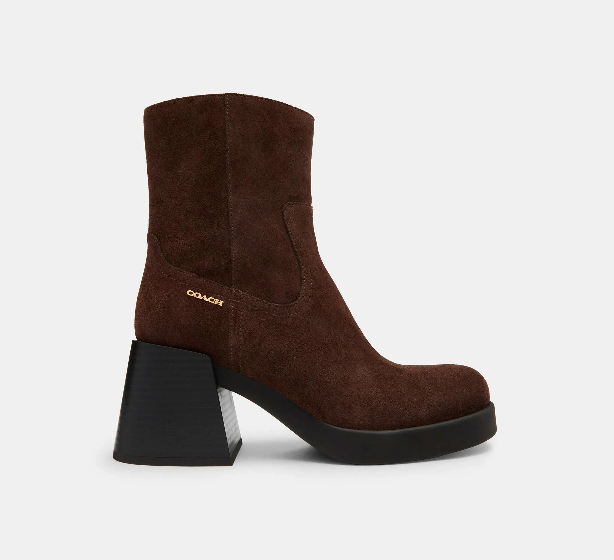 Coach Block Heel Boot - Maple - My Suti