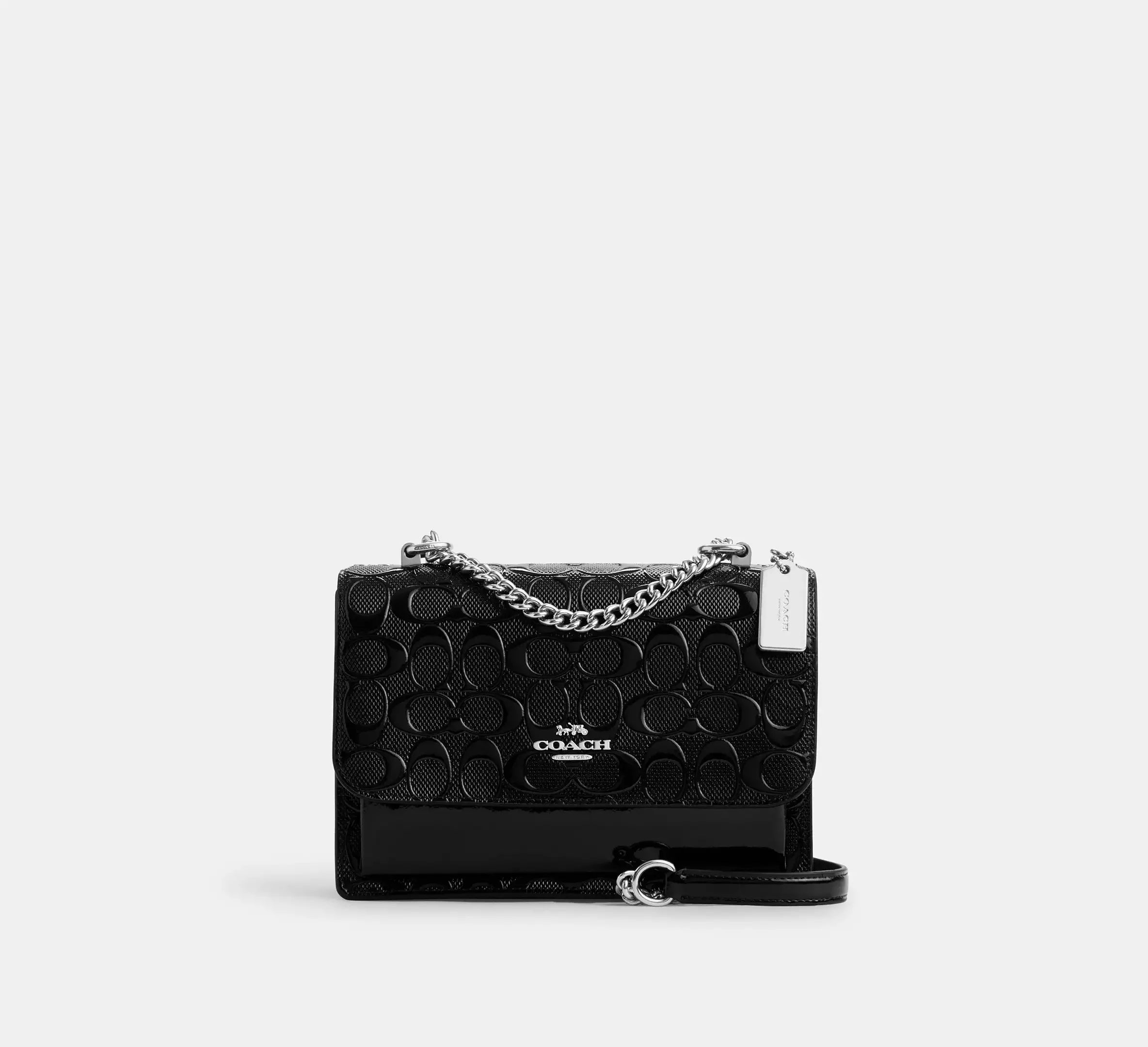 Coach Klare Crossbody Bag In Signature Leather - Silver/Black - My Suti