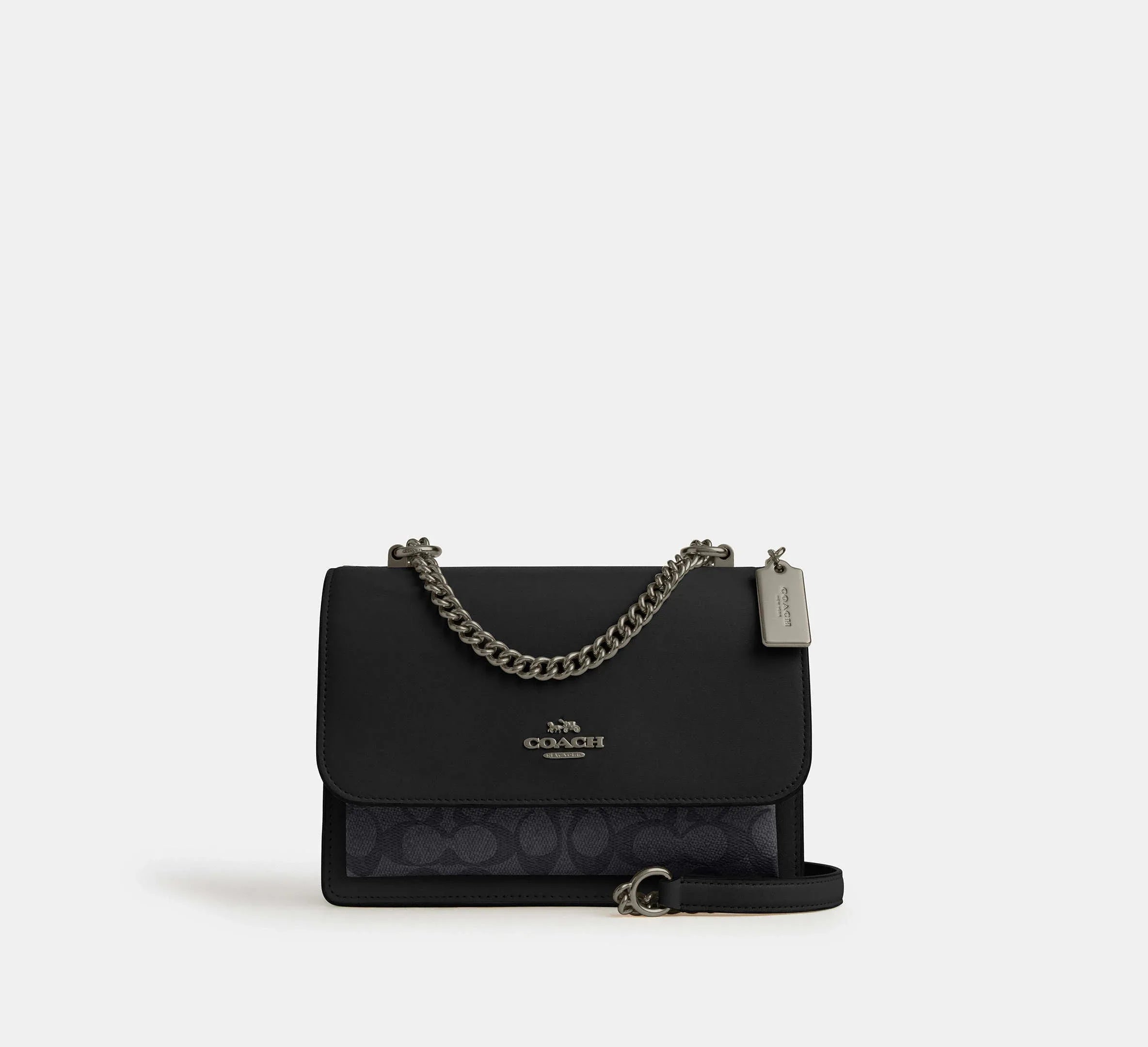 Coach Klare Crossbody Bag In Signature - Gunmetal/Charcoal/Black - My Suti