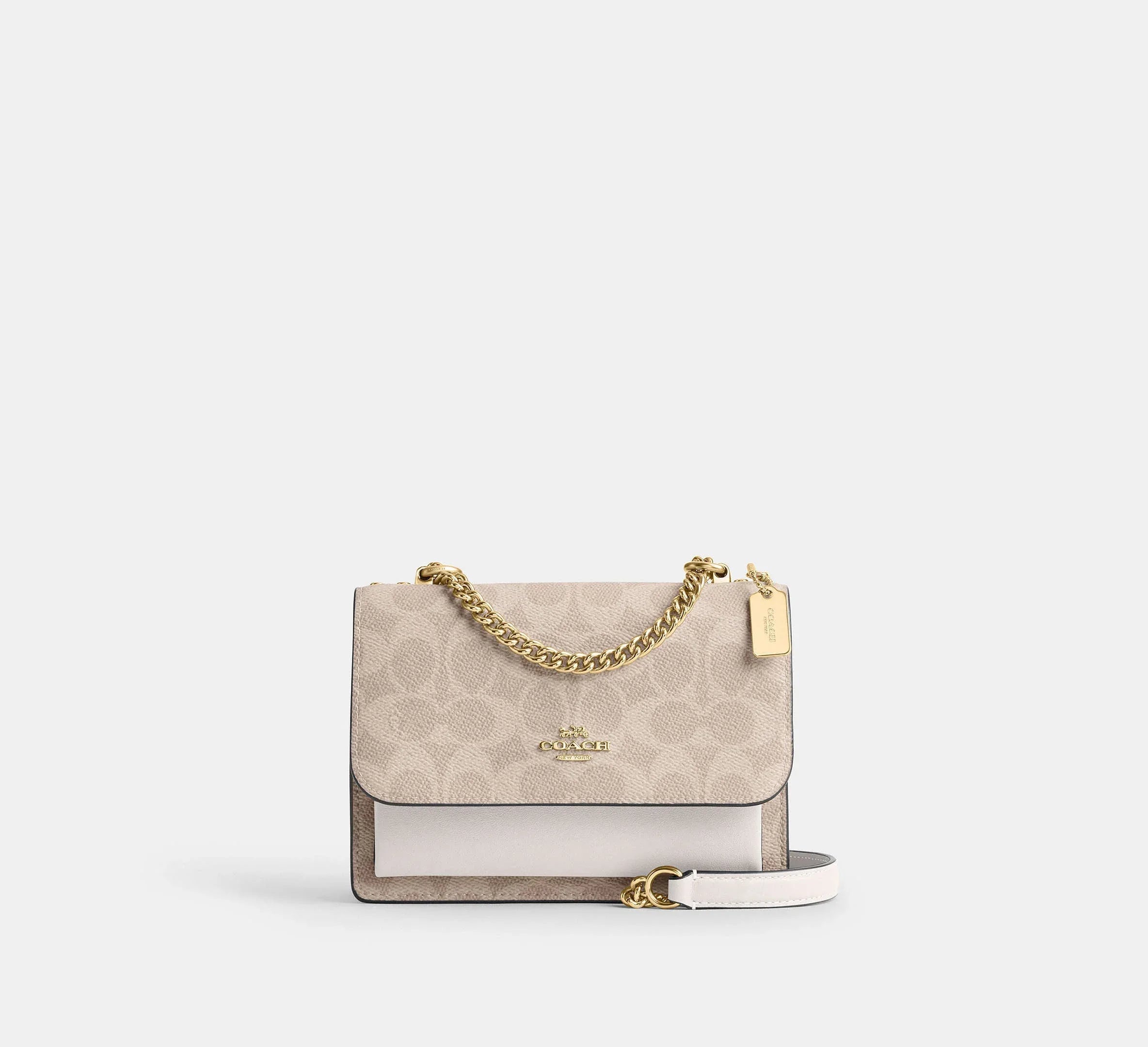 Coach Mini Klare Crossbody Bag In Signature - Gold/Sand/Chalk - My Suti