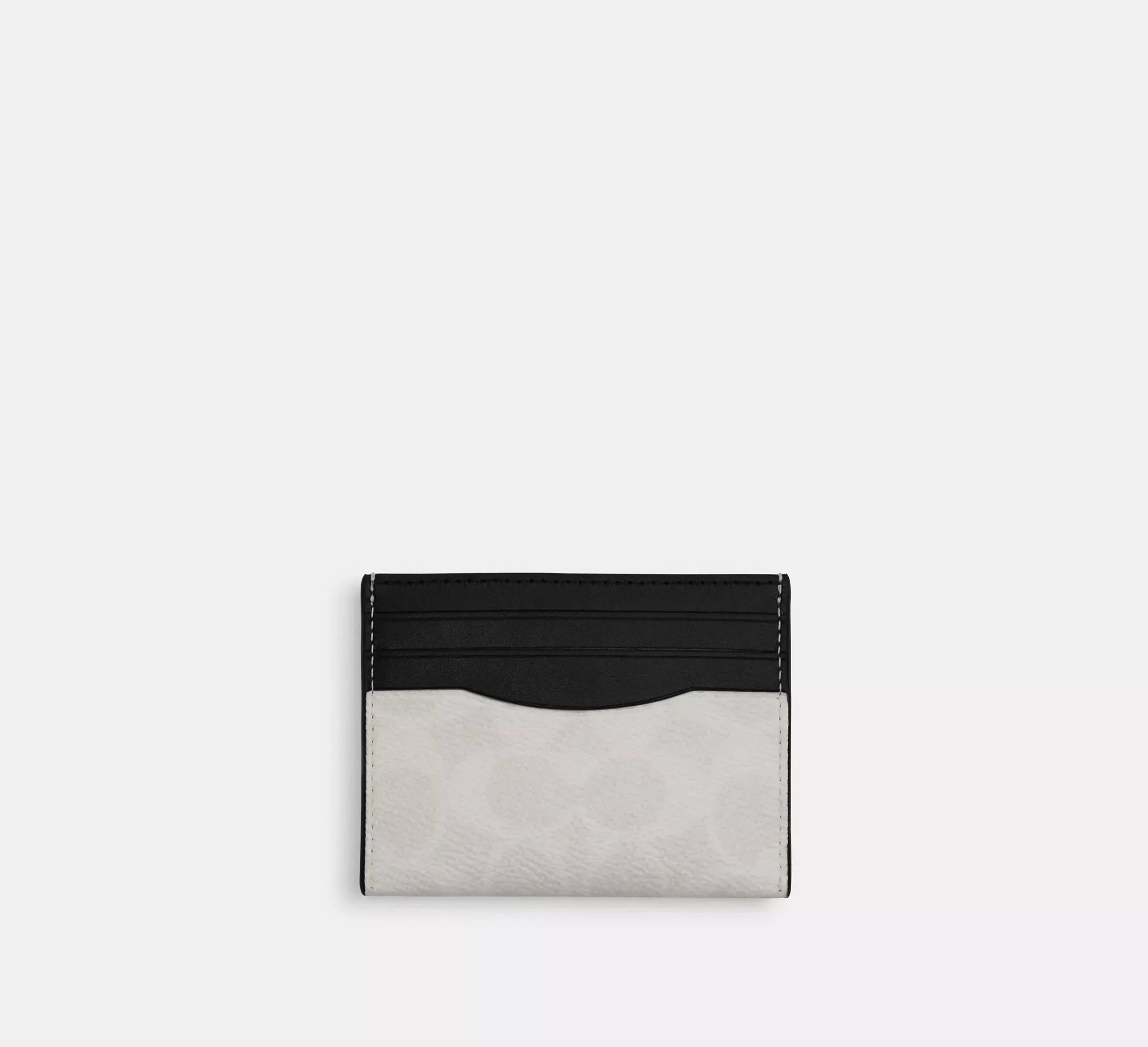 Coach Slim Id Card Case In Signature - Chalk & Black - My Suti