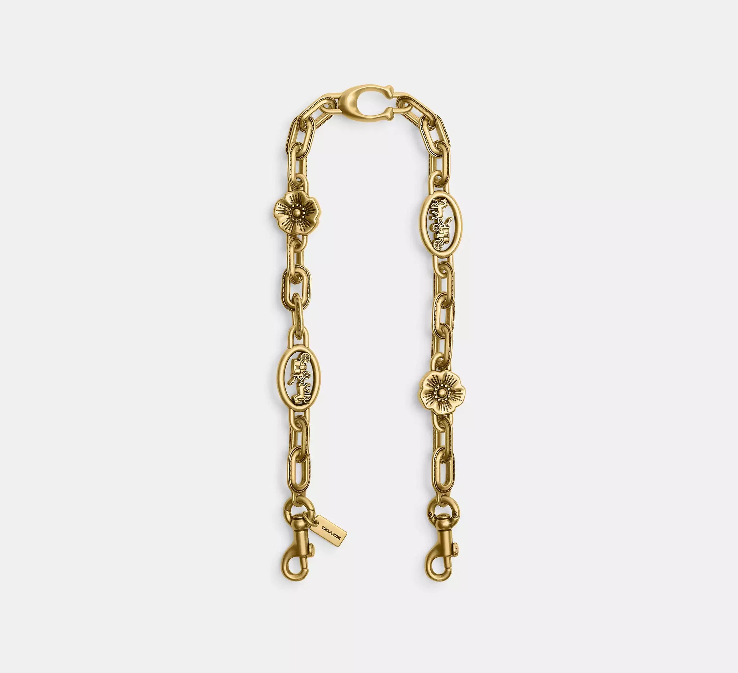 Coach Horse And Carriage Chain Strap - Brass/Brass - My Suti