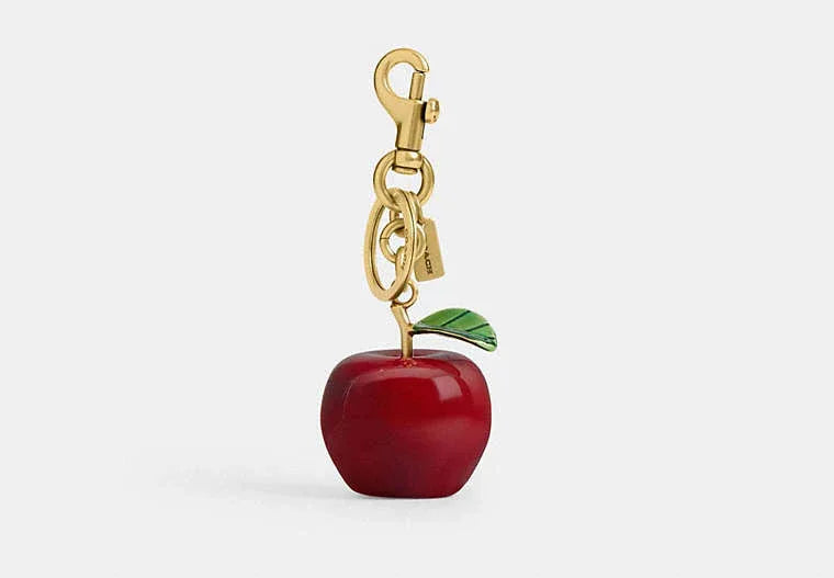 Coach Small Apple Bag Charm - Brass/Multi - My Suti