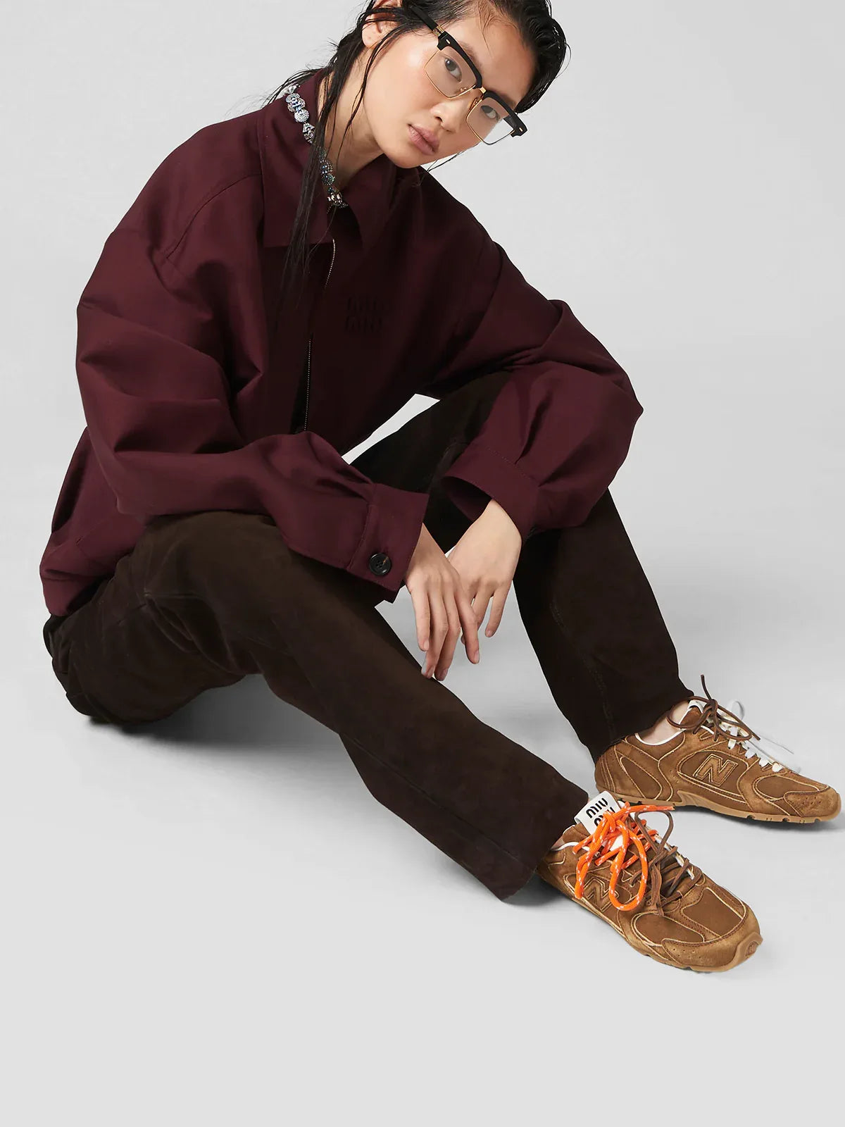 New Balance X Miu Miu 530 SL Suede Sneakers - My Suti