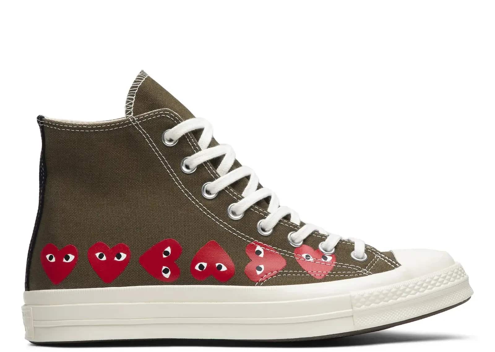 Converse Chuck Taylor All Star 70 Hi Comme Des Garcons PLAY Multi-Heart Green - My Suti