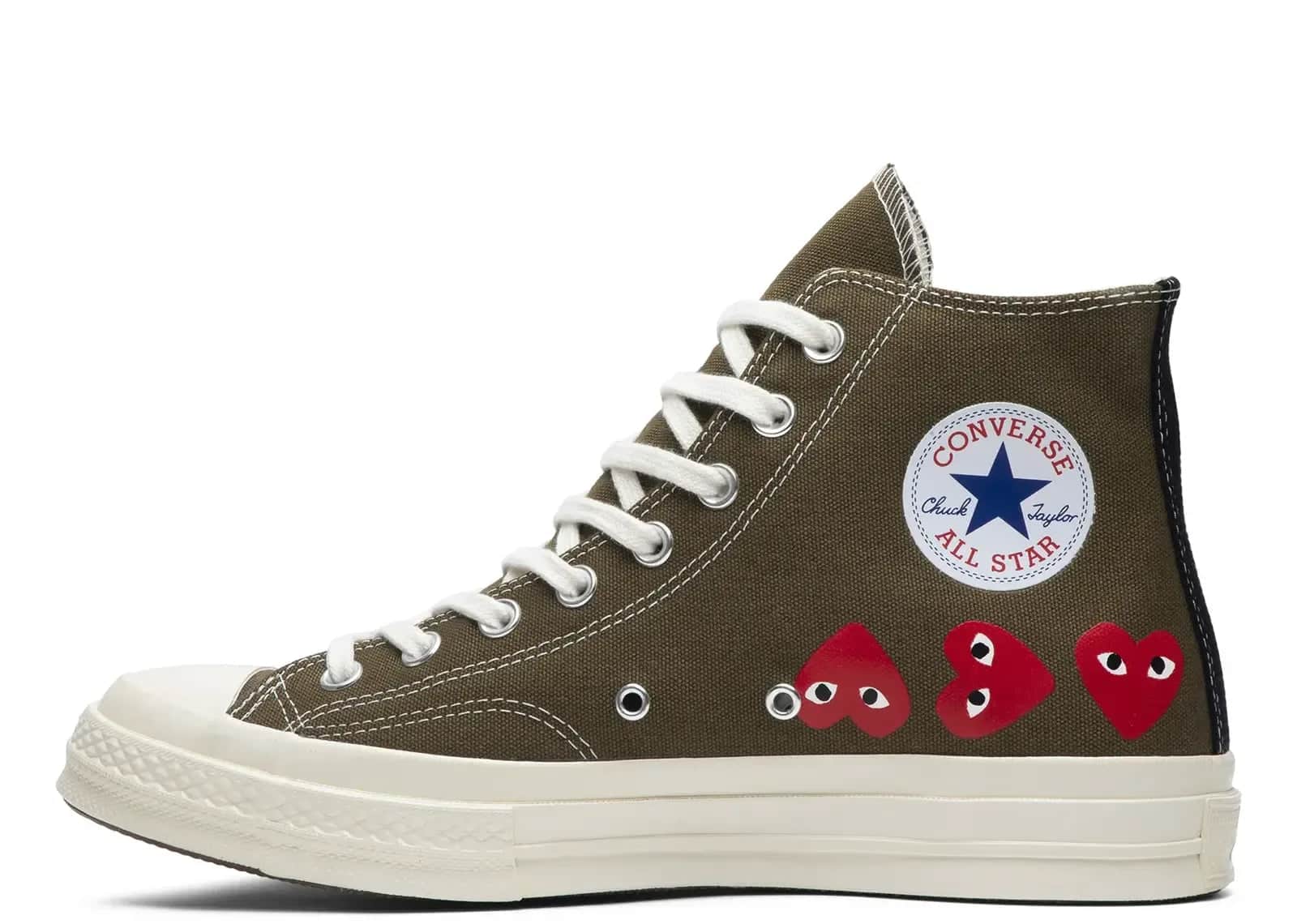 Converse Chuck Taylor All Star 70 Hi Comme Des Garcons PLAY Multi-Heart Green - My Suti