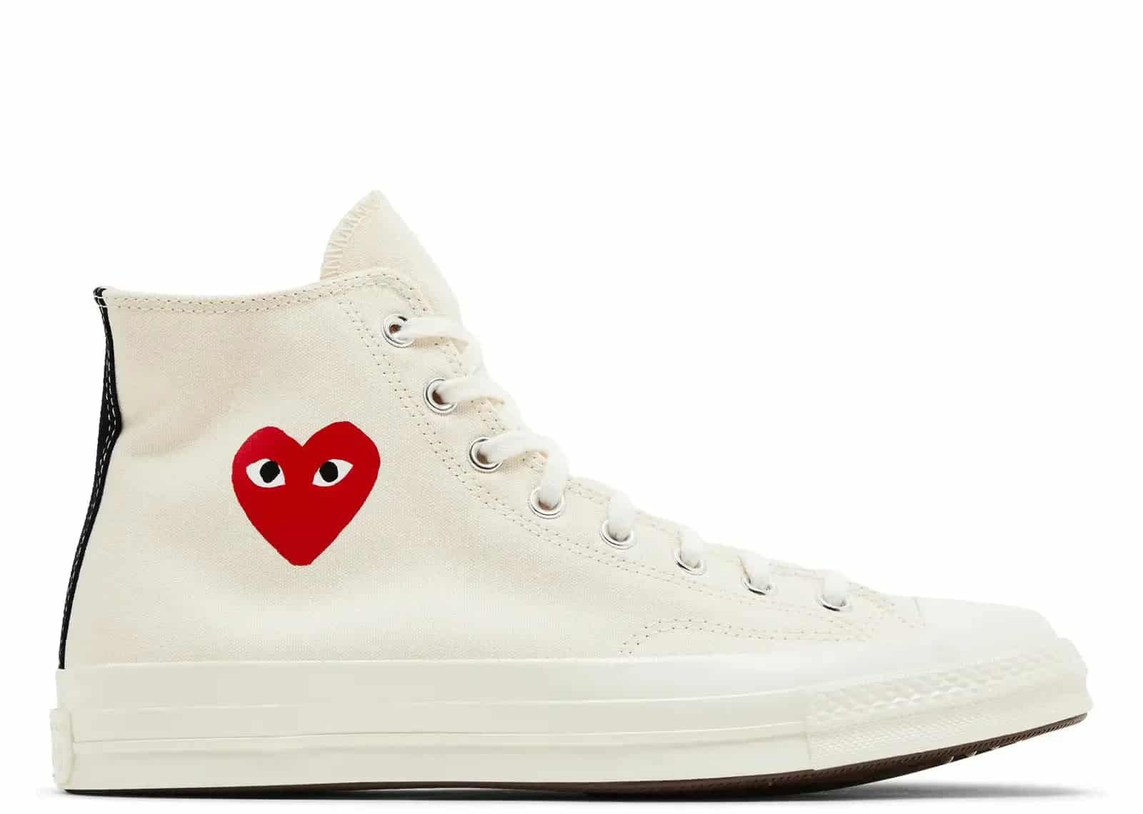 Converse Chuck Taylor All Star 70 Hi Comme Des Garcons PLAY Single Heart Milk - My Suti