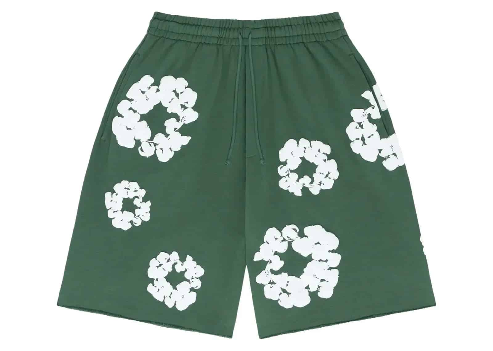 Denim Tears The Cotton Wreath Shorts Green - My Suti