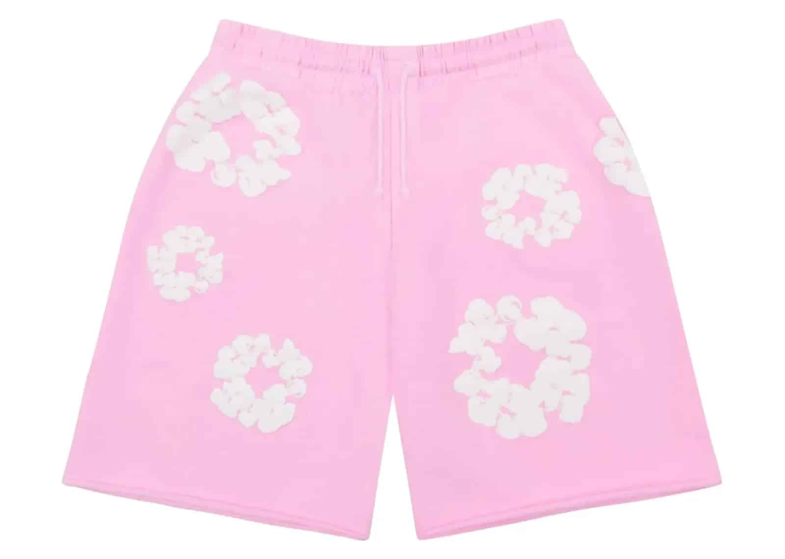 Denim Tears The Cotton Wreath Sweatshorts Powder Pink - My Suti