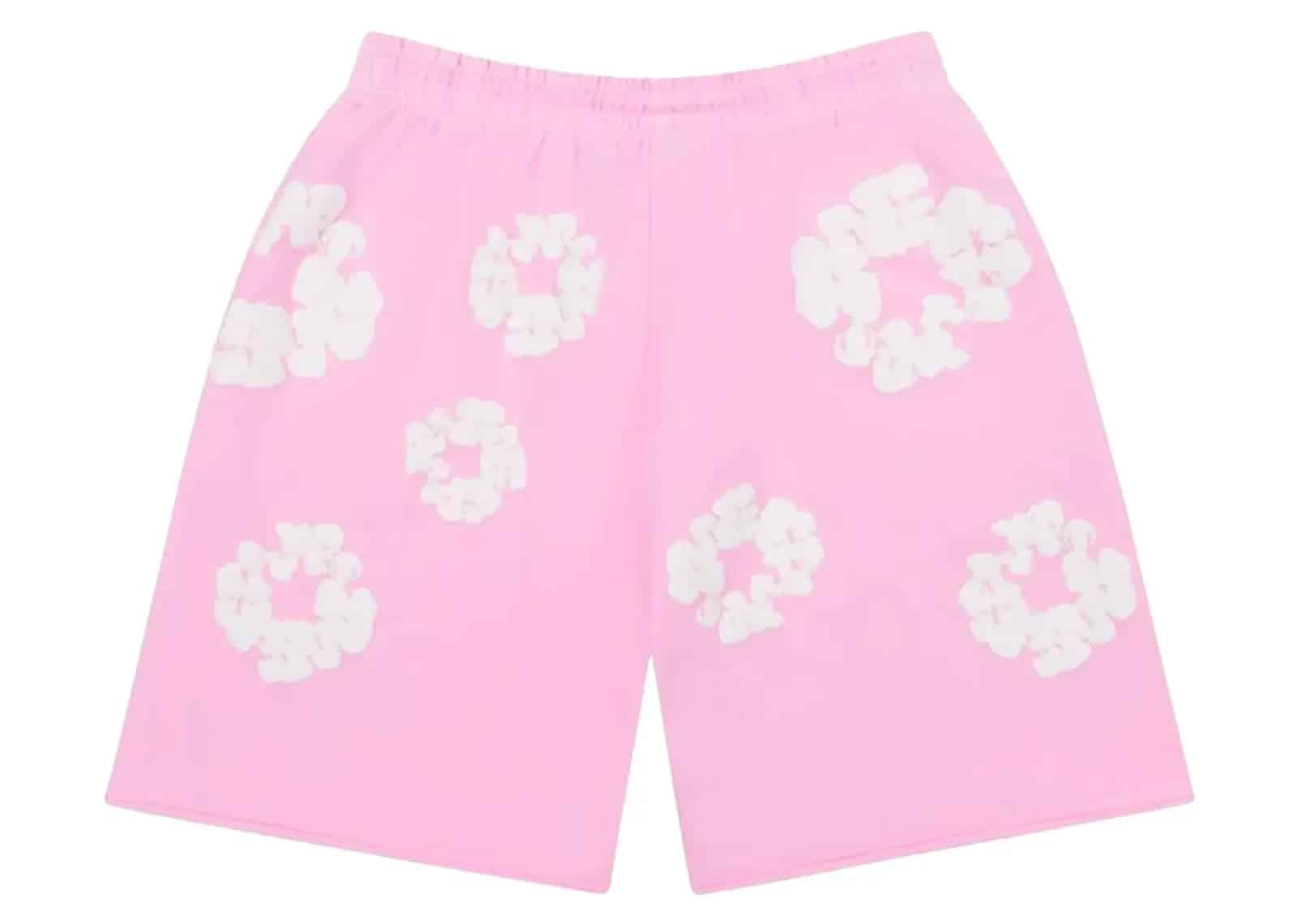 Denim Tears The Cotton Wreath Sweatshorts Powder Pink - My Suti