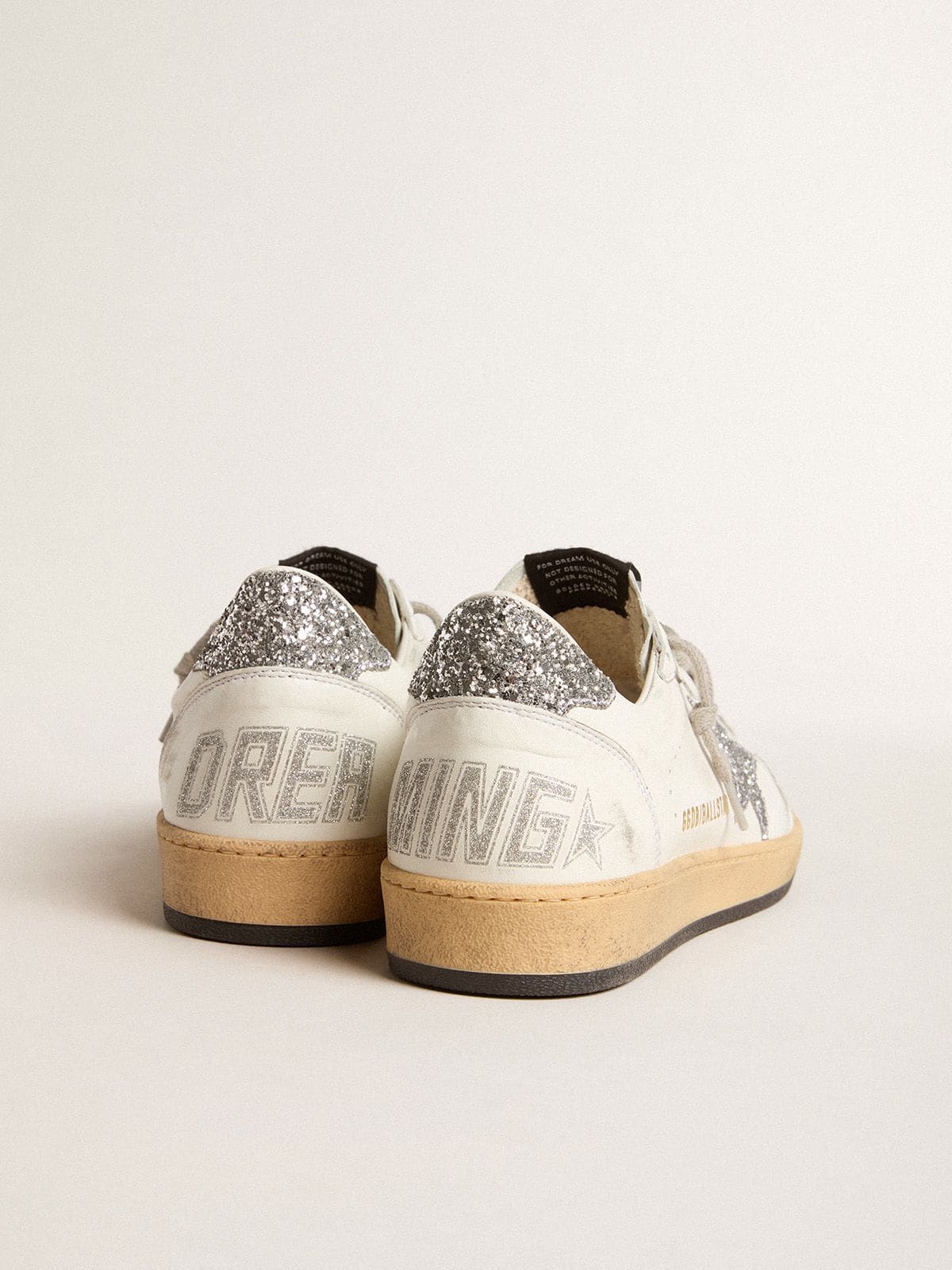 Golden Goose Men’s Ball Star Wishes In Nappa Leather With Glitter Star And Heel Tab - Görsel 1