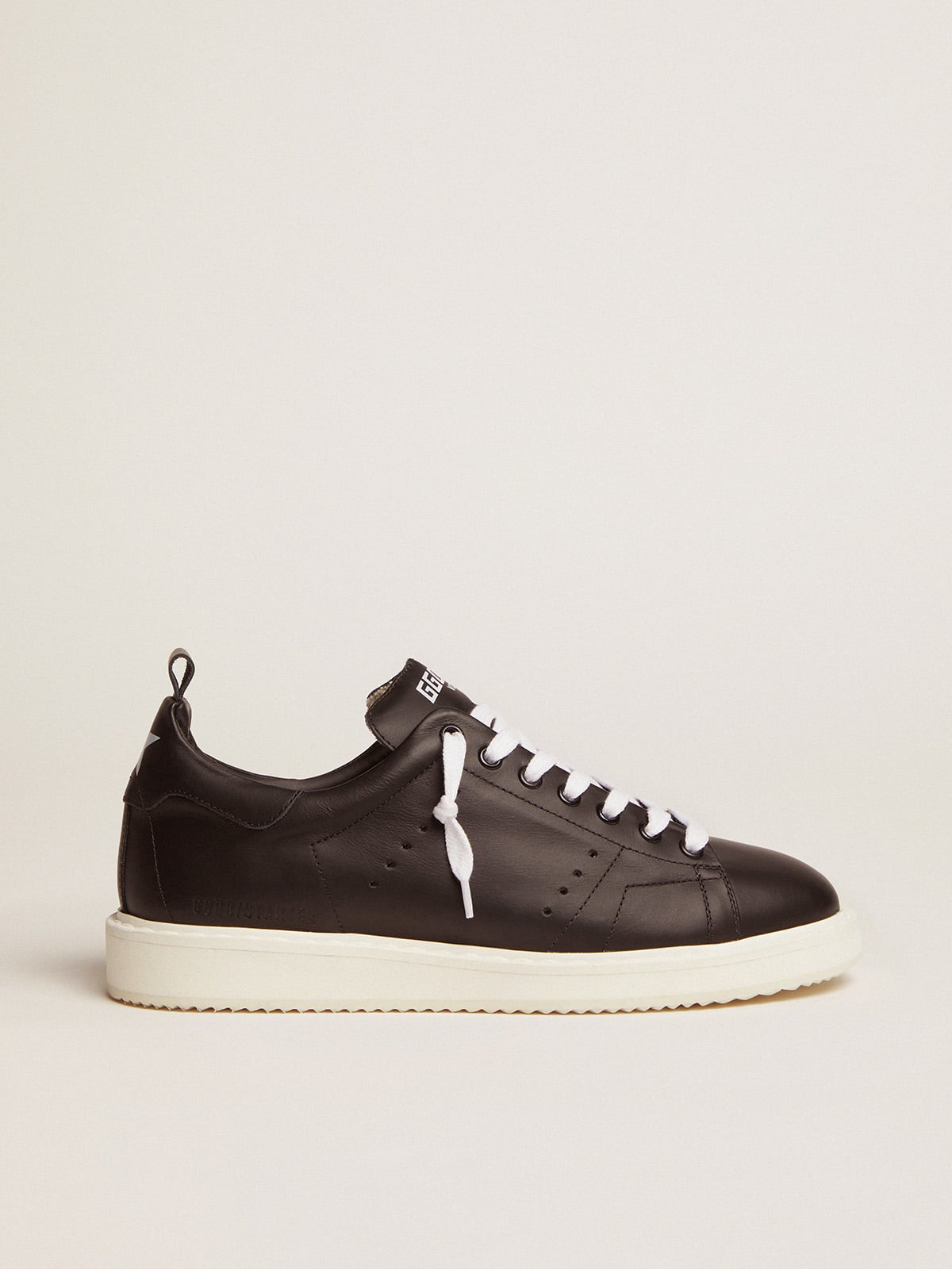 Golden Goose Starter Sneakers In Total Black Leather - Görsel 1