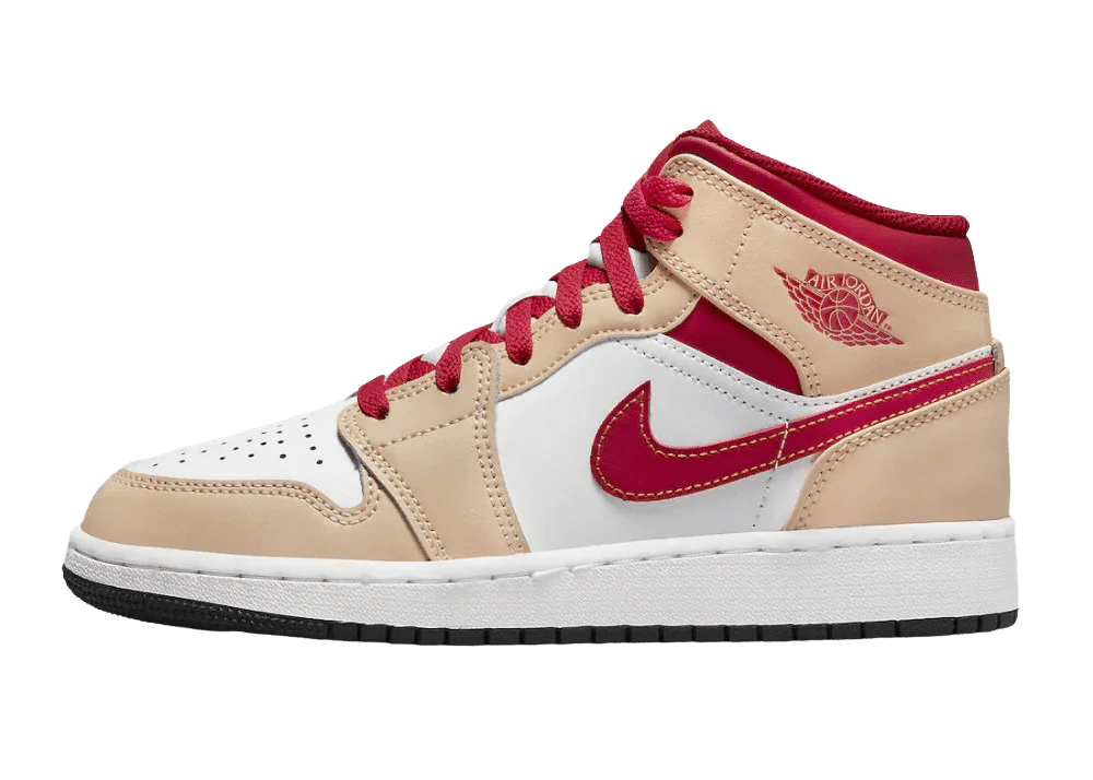 Nike Air Jordan 1 Mid Light Curry Cardinal (GS) - My Suti