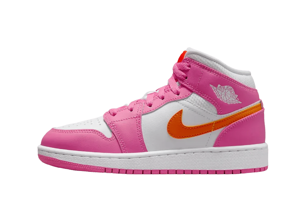 Nike Air Jordan 1 Mid Pinksicle Safety Orange (GS) - My Suti
