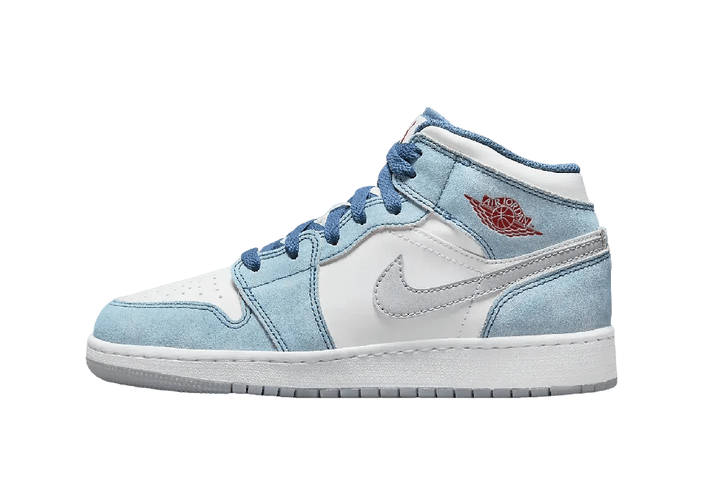 Nike Air Jordan 1 Mid SE French Blue Light Steel (GS) - My Suti