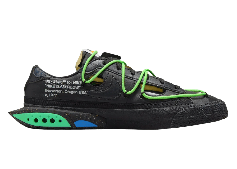 Nike Blazer Low Off-White Black Electro Green - My Suti